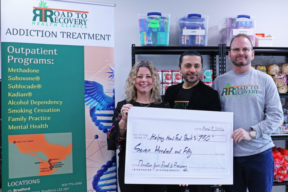 Read more about the article Road to Recovery Bradford Donates $750 to Bradford Food Bank